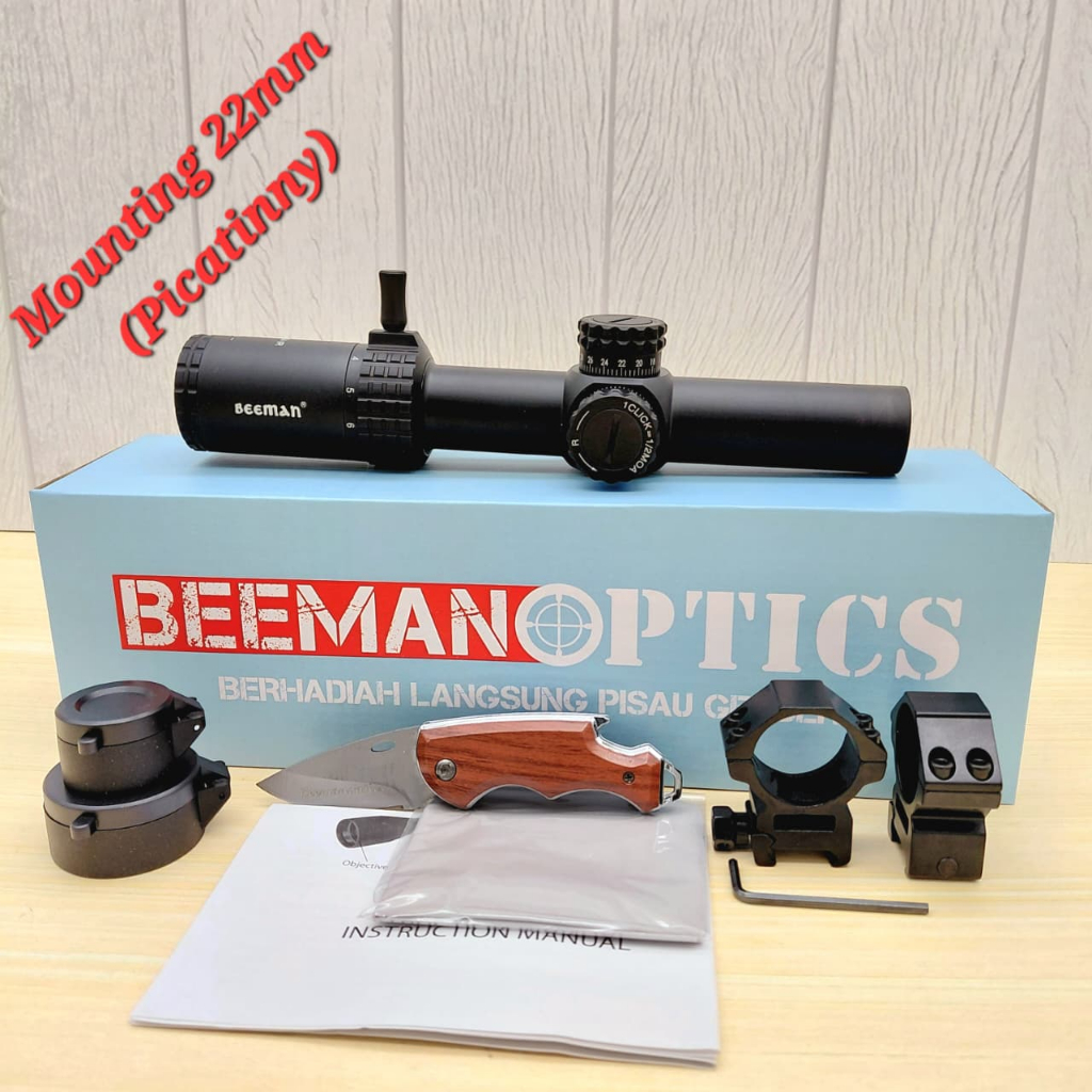 Telescope Beeman Optics 1-6x24 IR Black / Teleskop Buntung Beeman