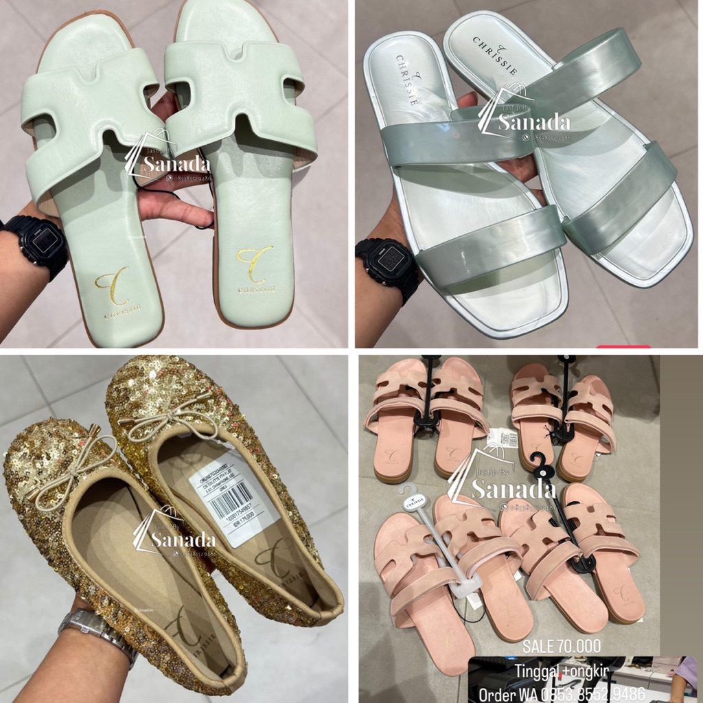 READY SIAP KIRIM  Sandal payless chrissie flatshoes chrissie