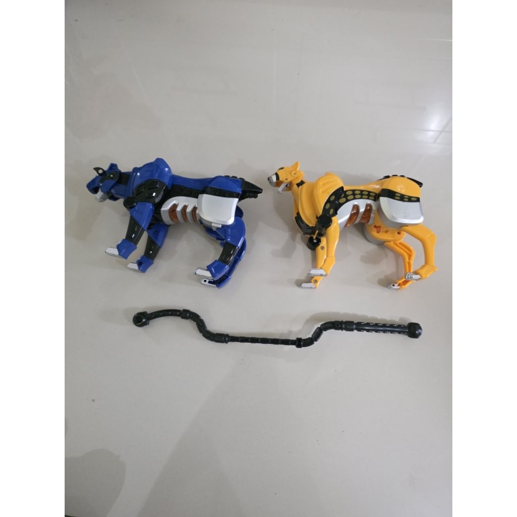 [ori] Dx gekiranger geki cheetah & geki jaguar with tails for DX gekitouja very rare