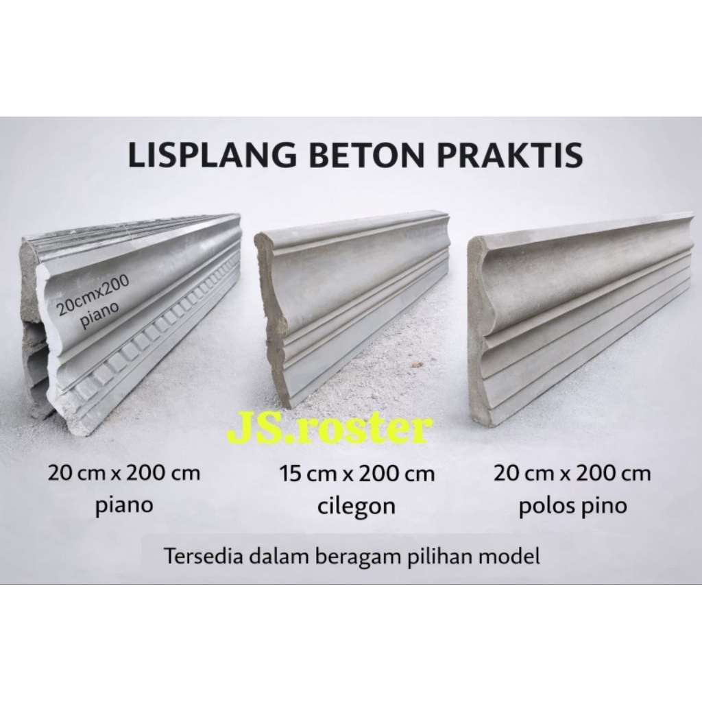 lisplang beton ukuran 20x2meter/ Plang Beton 2 Meter | Lis Beton Hias Minimalis Outdoor Rumah/lis pl