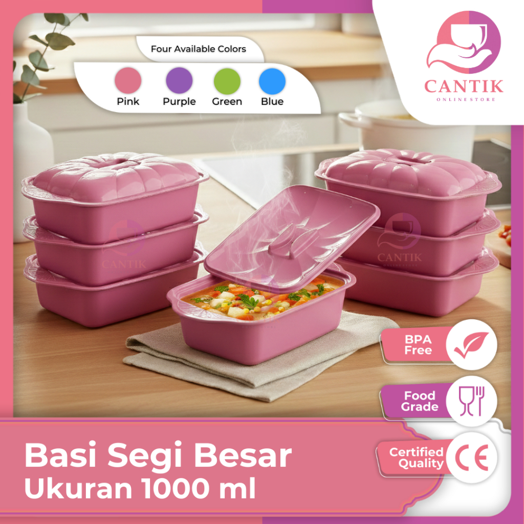Prasmanan set Basi Sedang set Prasmanan Plastik Segi BPA Free Food Grade Wadah Prasmanan Tahan Panas