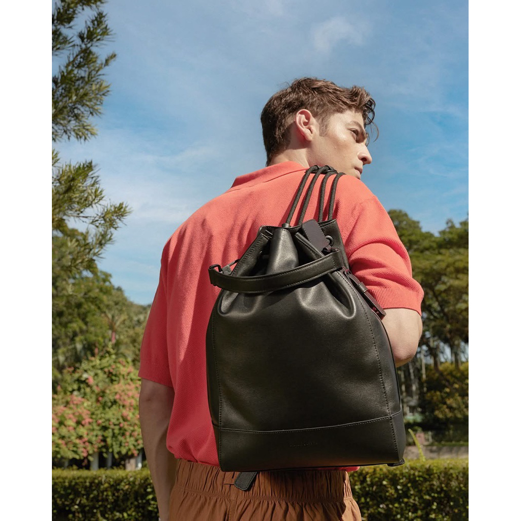 Preloved Braun Buffel Leroy Leather Backpack Tas Ransel Kulit