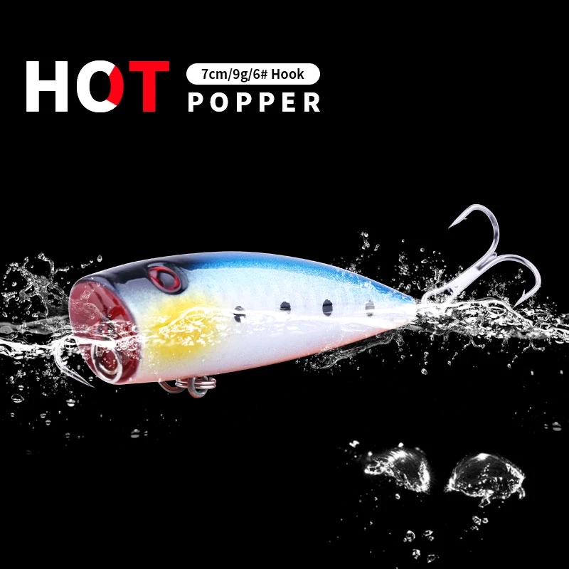 Lure Popper 7cm Umpan Casting Top Water 9gr