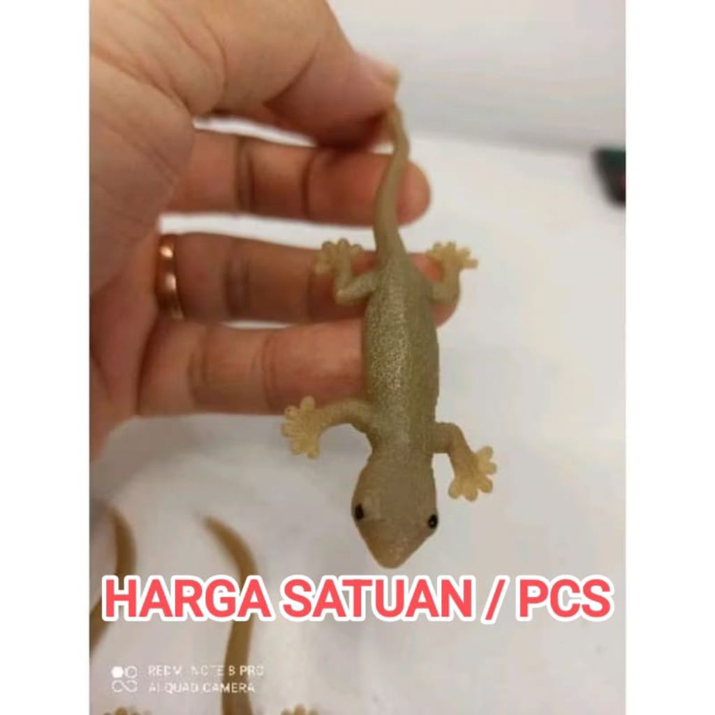 mainan karet cicak keras panjang