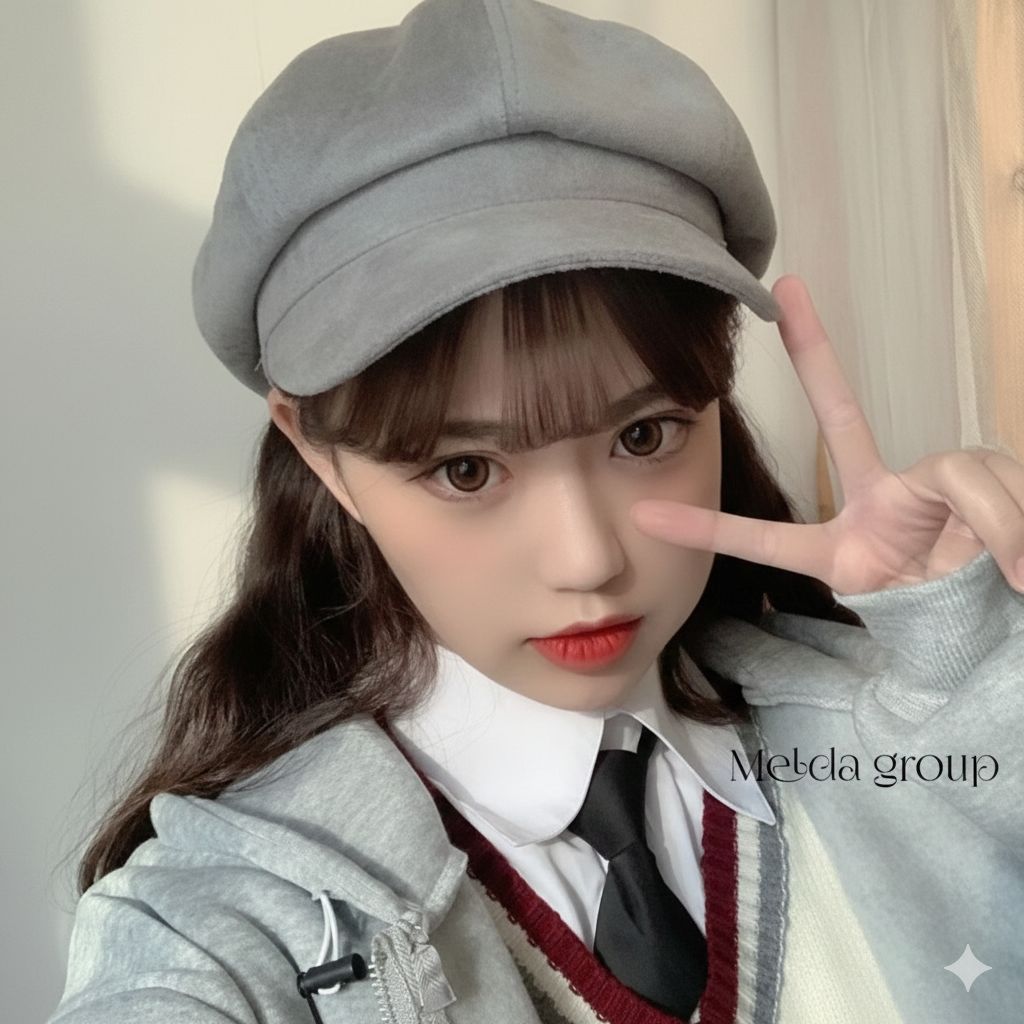 Topi Apolo Newboys - Topi Pet Pendek Korea Terbaru Simpel Fashion Pria Dan Wanita Kekinian Dewasa