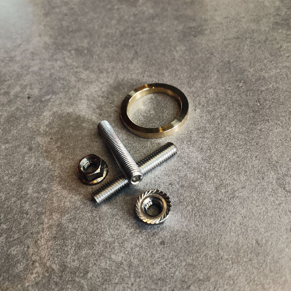 Paking Knalpot Satria Fu Bahan Kuningan Padat dan Baut Tanam Knalpot Satria Fu Stainless Steel 304