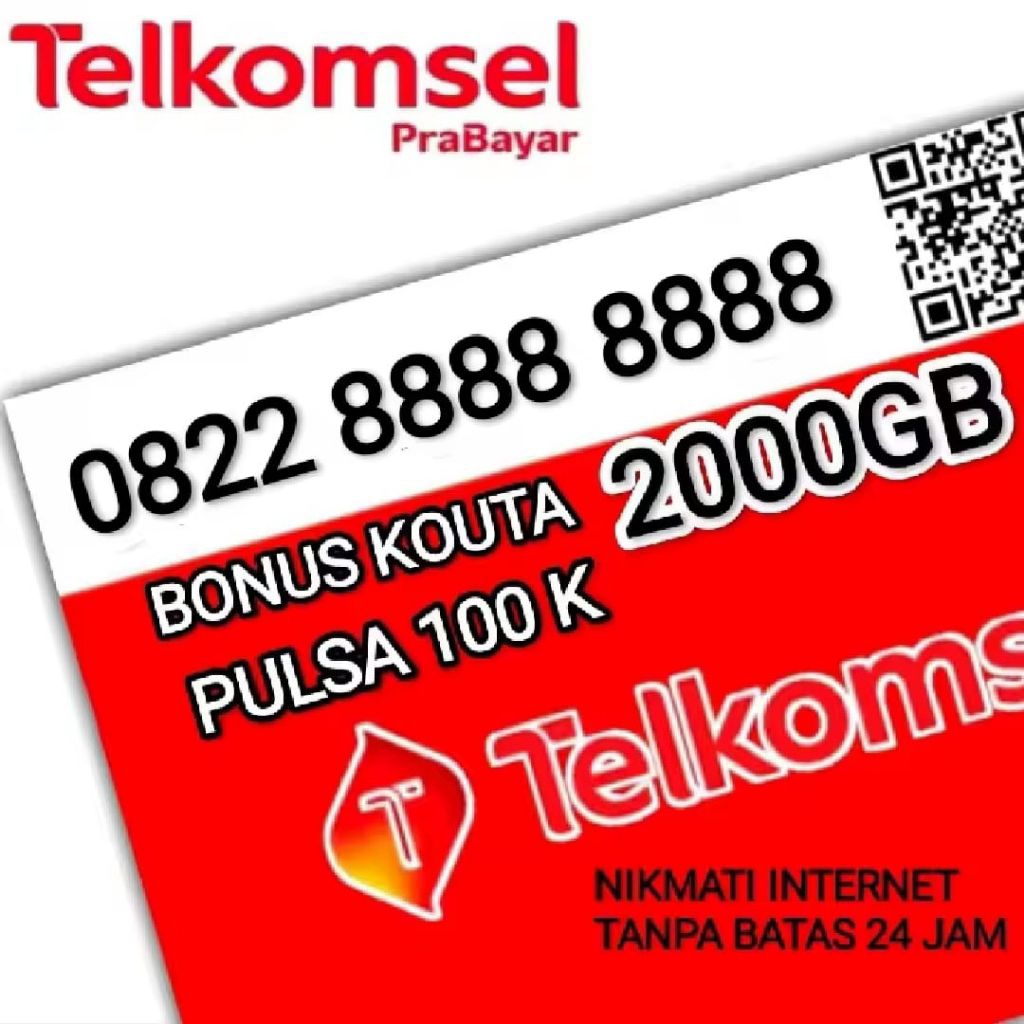 Promo Kartu Prabayar Telkomsel Kartu cantik 12 Digit Bonus Kuota Bisa Di gunakan di semua wilayah Ka