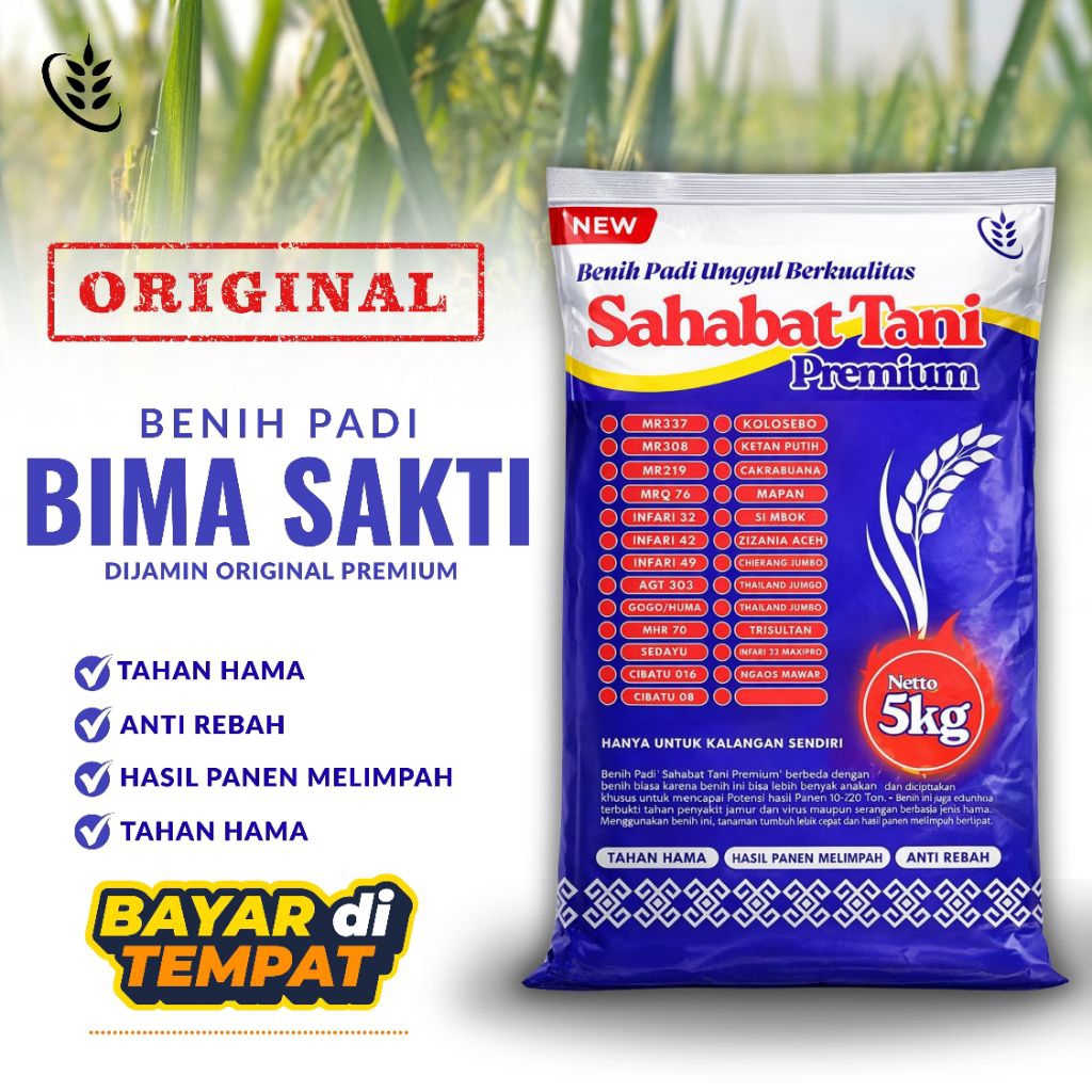 Benih padi BIMA SAKTI Original kemasan 5KG