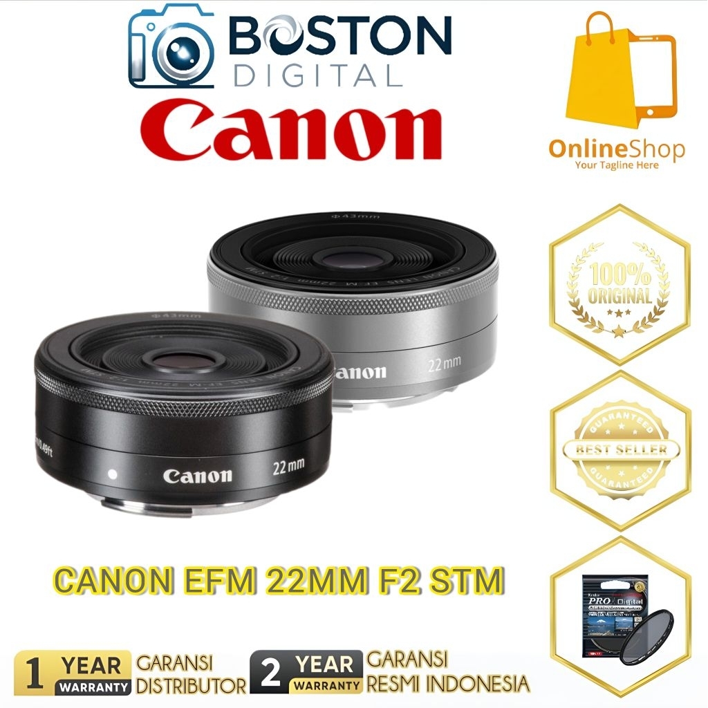 LENSA CANON EFM 22MM F2 STM / CANON EF-M 22MM F2 STM
