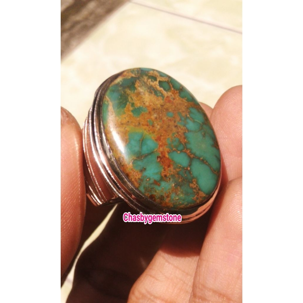 Batu Pirus Persia serat emas-Batu Pirus Persia urat emas lawasan