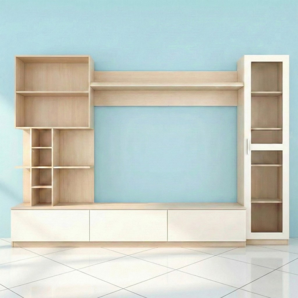 (Preloved) Set Lemari TV Rak Buku Game Console Neo Salom By Informa / Rupa Rupa