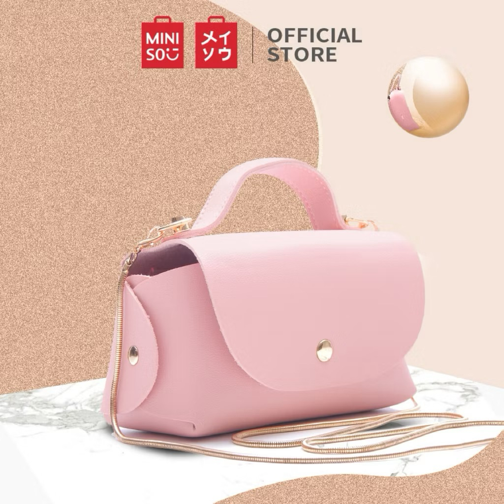(PRELOVED) MINISO Tas Selempang Wanita Rantai Persegi Sling Bag