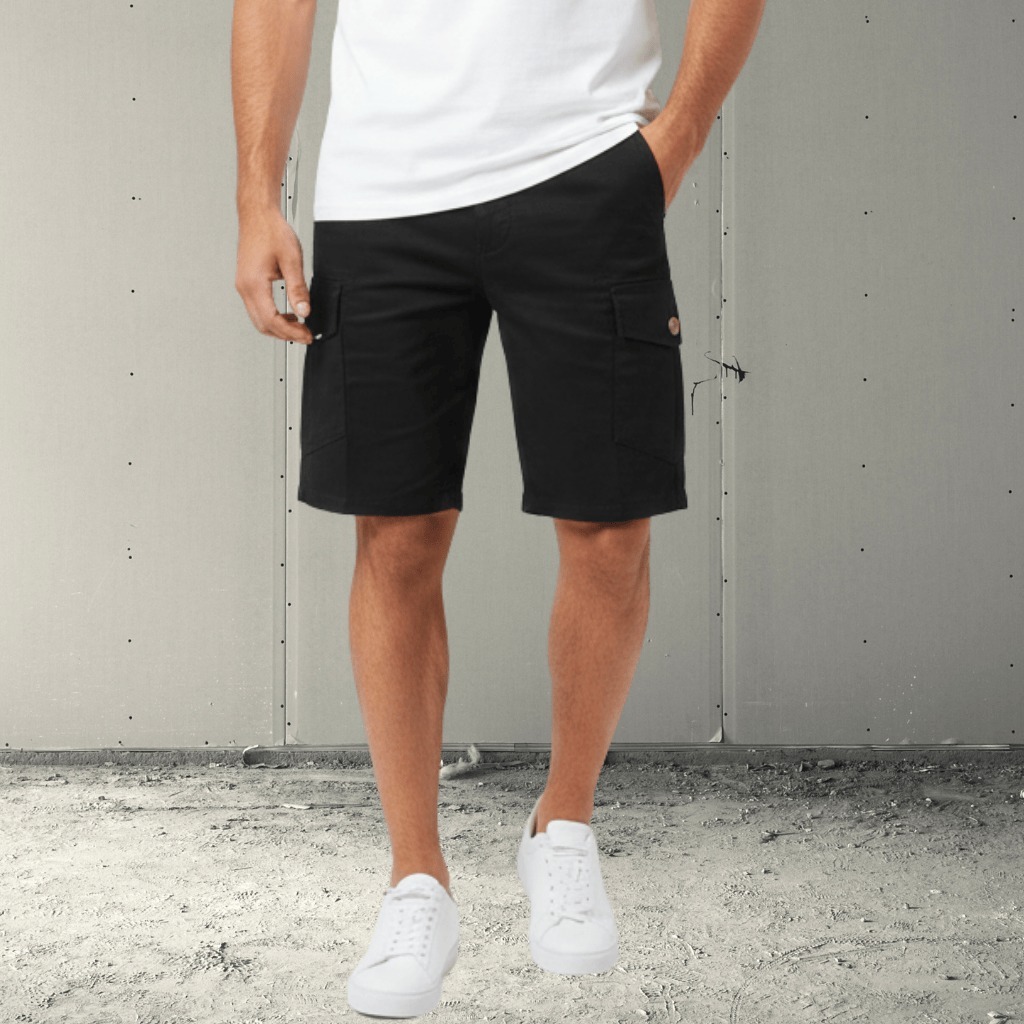 Celana pendek cargo MORVY model di atas lutut keren kekinian best seller BAHAN KATUN CANVAS