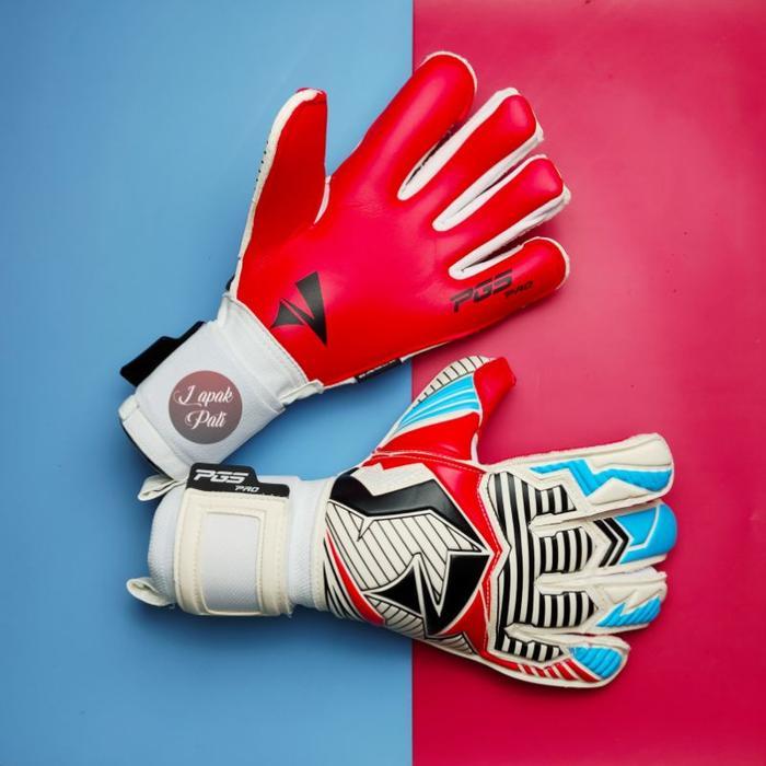 Terlaris SARUNG TANGAN KIPER PGS PRO EAGLE MERAH 2026 - PUTIH BIRU NEW, Size 8