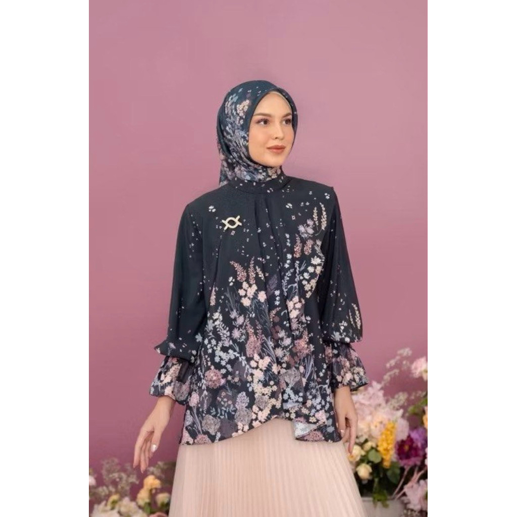 Wearing Klamby Gardenia blouse