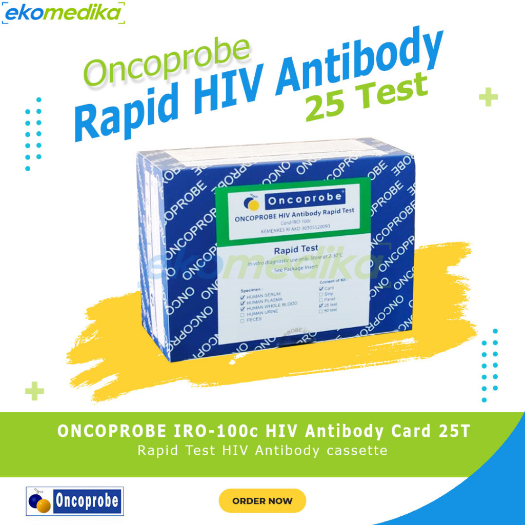 Rapid Test Oncoprobe IR-100c HIV Antibody Card 25 Test