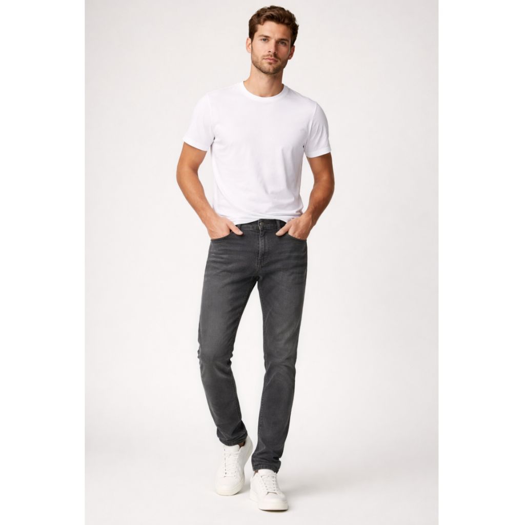 Men's Grey Skinny Jeans/ Celana denim pria branded terbaru