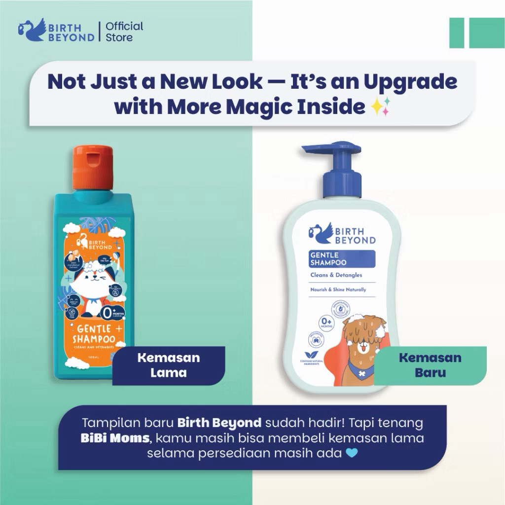 [NEW-FORMULA] Birth Beyond Gentle Shampoo 100ml 300ml Shampoo Newborn Bayi Anak Perawatan Rambut Kem