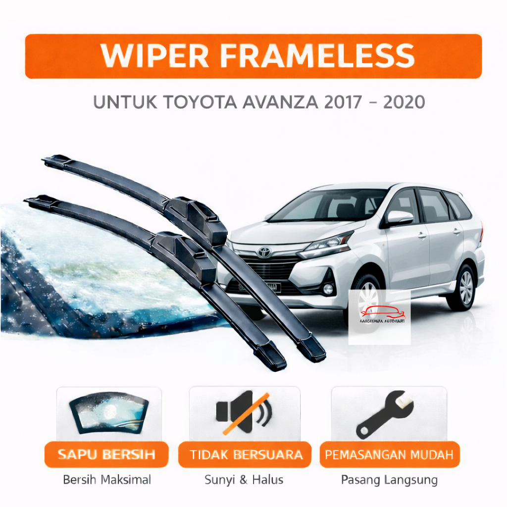 Wiper Frameless Avanza 2017 Wiper Avanza 2018 Wiper Avanza 2019 Wiper Avanza 2020 Wiper Depan 1 Set