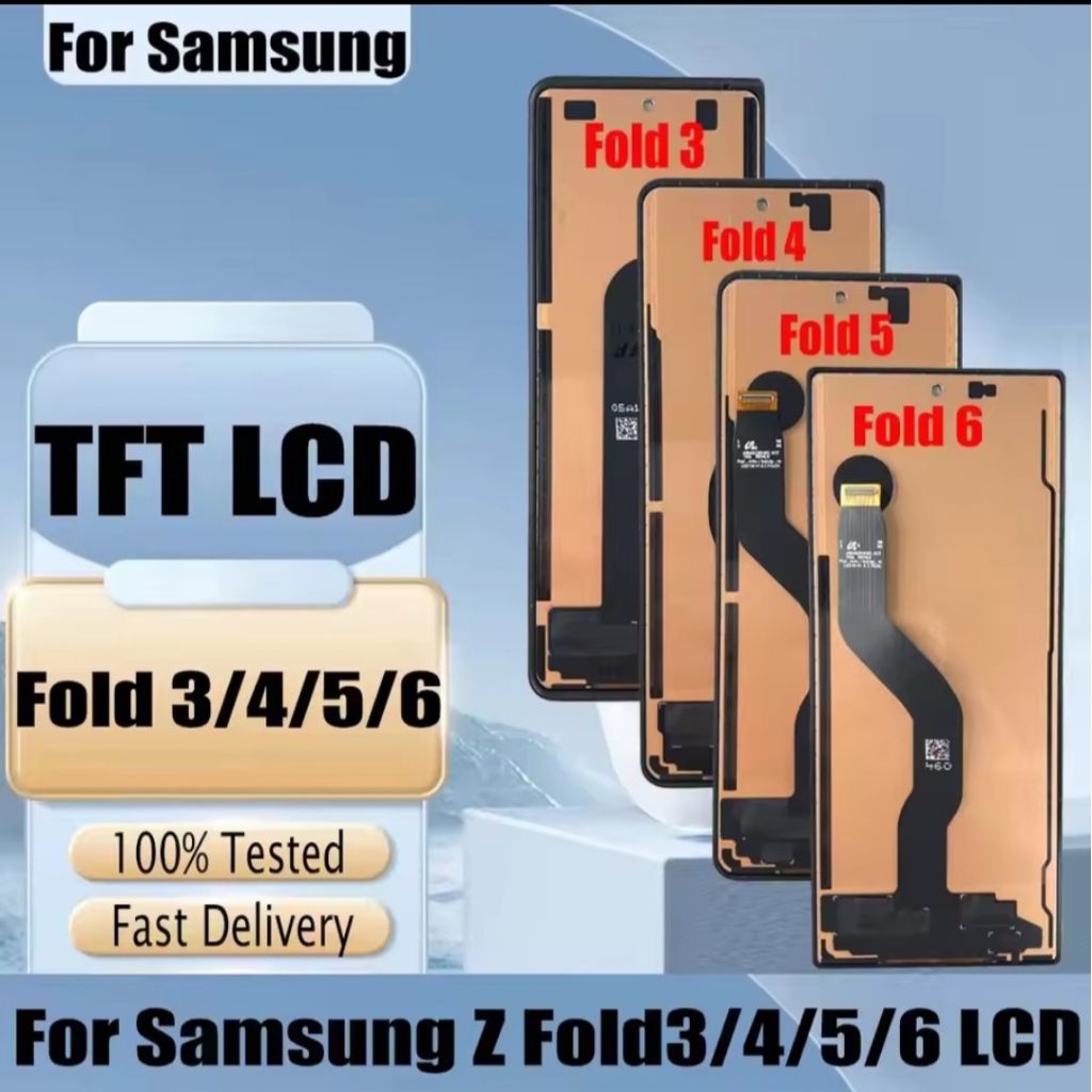 TFT LCD Samsung Galaxy Z Fold 2 Fold 3 Fold 4 Fold 5 Fold 6 Small Screen Layar depan