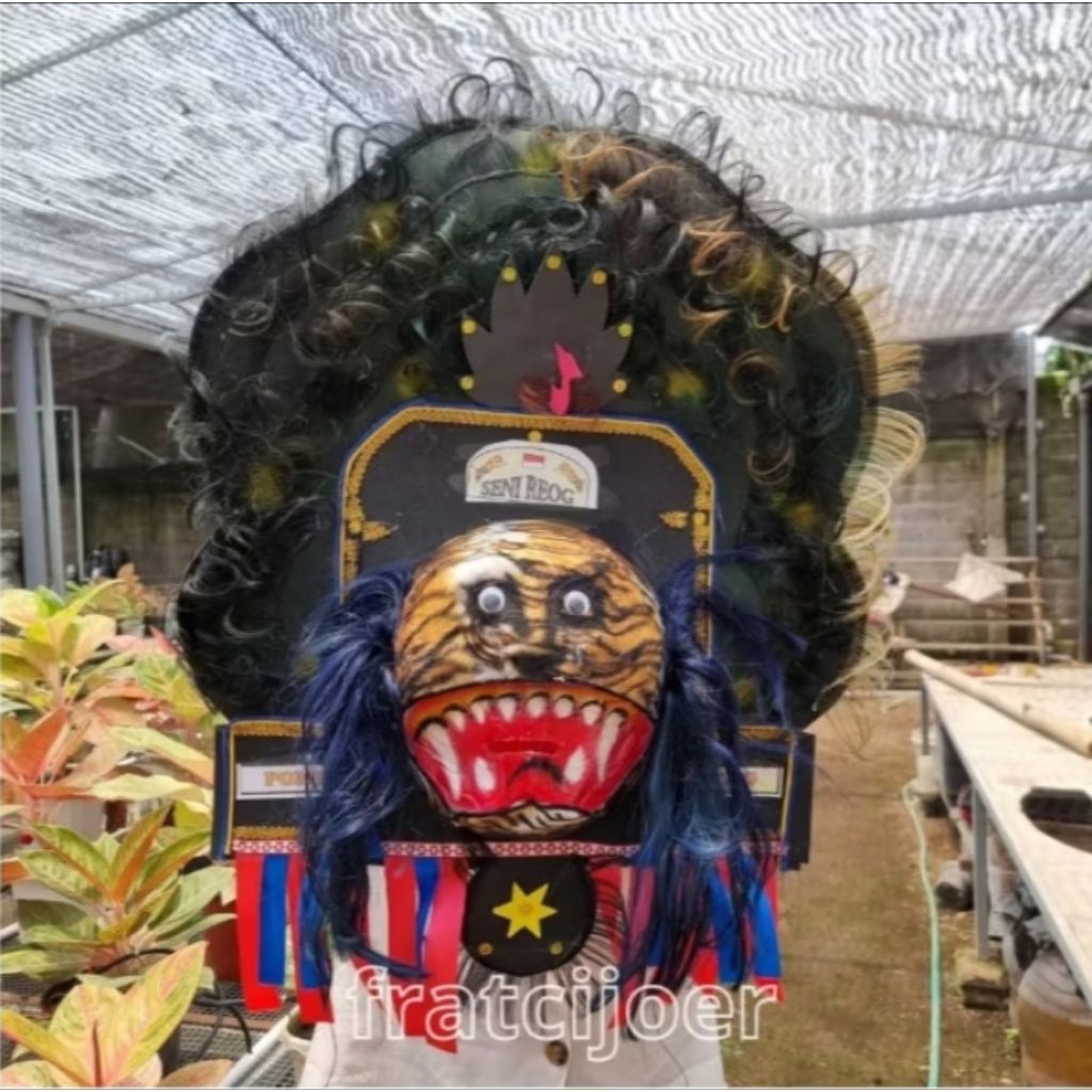 Topeng Reog Ponorogo Dadak Merak Bulu Besar Unik & Menarik Cocok untuk Acara Reog