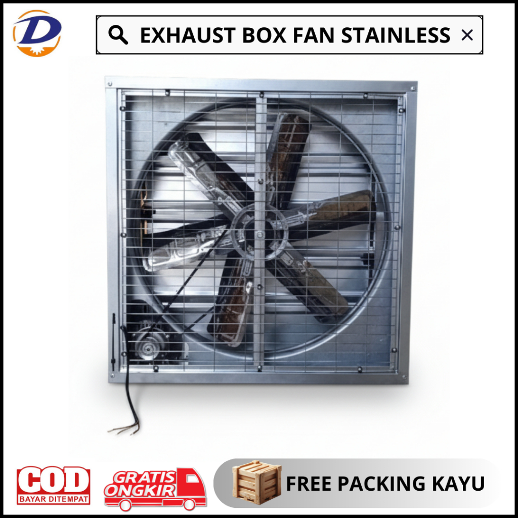EXHAUST BOX FAN STAINLESS - BLOWER KANDANG AYAM / BLOWER INDUSTRIAL / BLOWER GUDANG / EXHAUST FAN IN