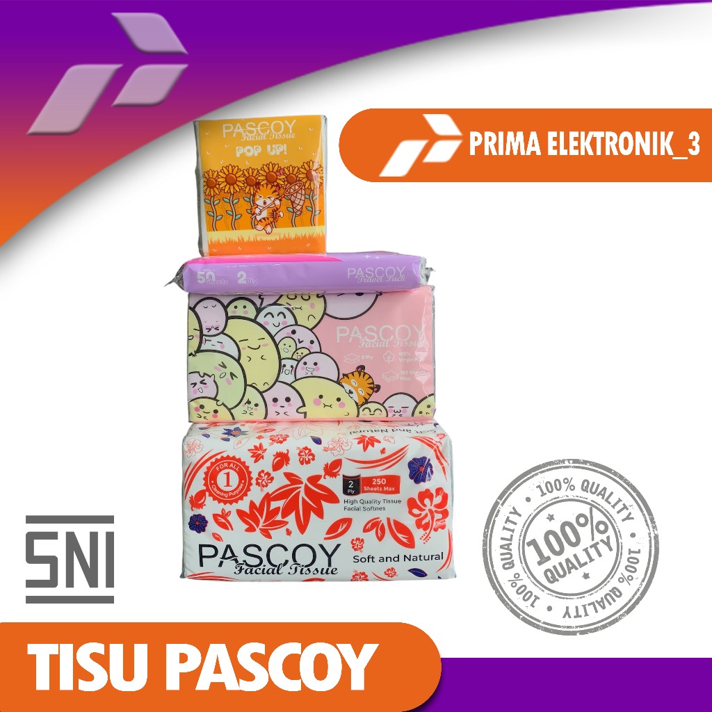 [TERMURAH] Tisu Wajah Pascoy 50 / 250 Sheets - Tisu Facial Harga Grosir