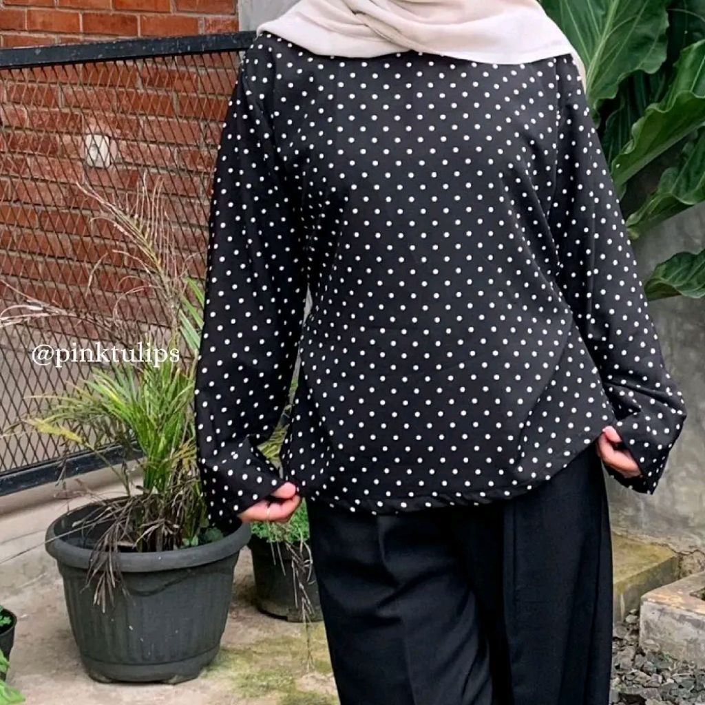 MAMA BLOUSE || Atasan Wanita Polkadot || Blouse Polkadot || Atasan Polkadot || Bahan Adem || Atasan 