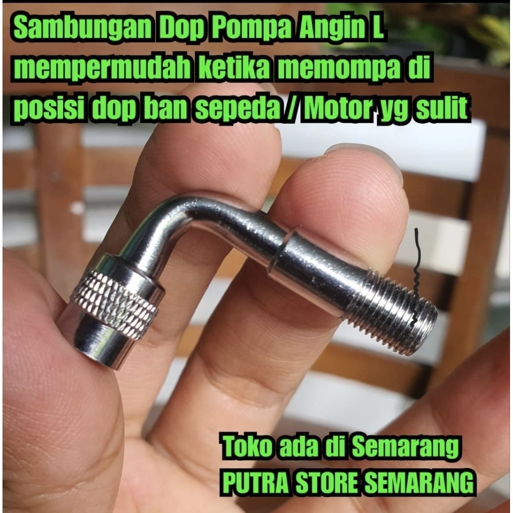 Sambungan pompa angin sambungan pentil siku dop adapter pompa siku miring sambungan bengkok dop pent