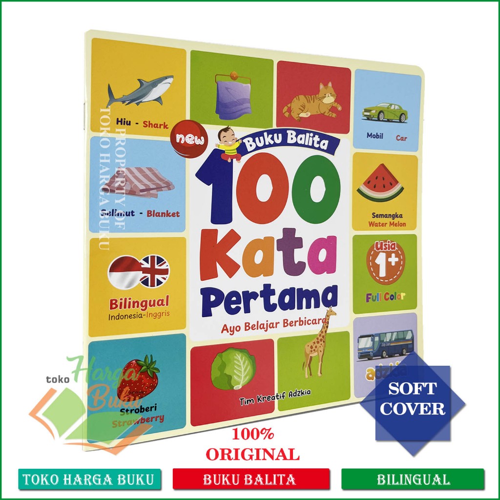 Foto Buku Balita 100 Kata Pertama Ayo Belajar Berbicara FULL COLOR Berisi 10+1 Tema - Adzkia Books