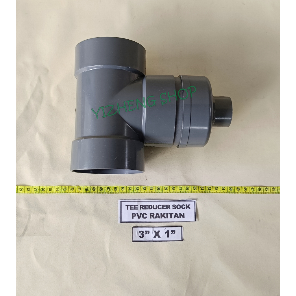 TEE REDUCER SOCK 3 X 1 INCH PVC RAKITAN