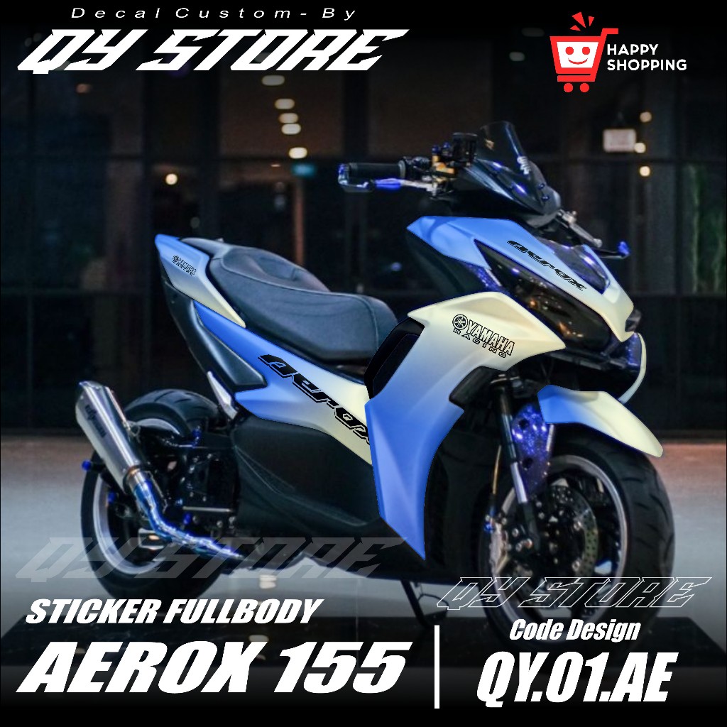 Decal Stiker Aerox 155 new - Stiker Aerox new155 Motif Gradasi