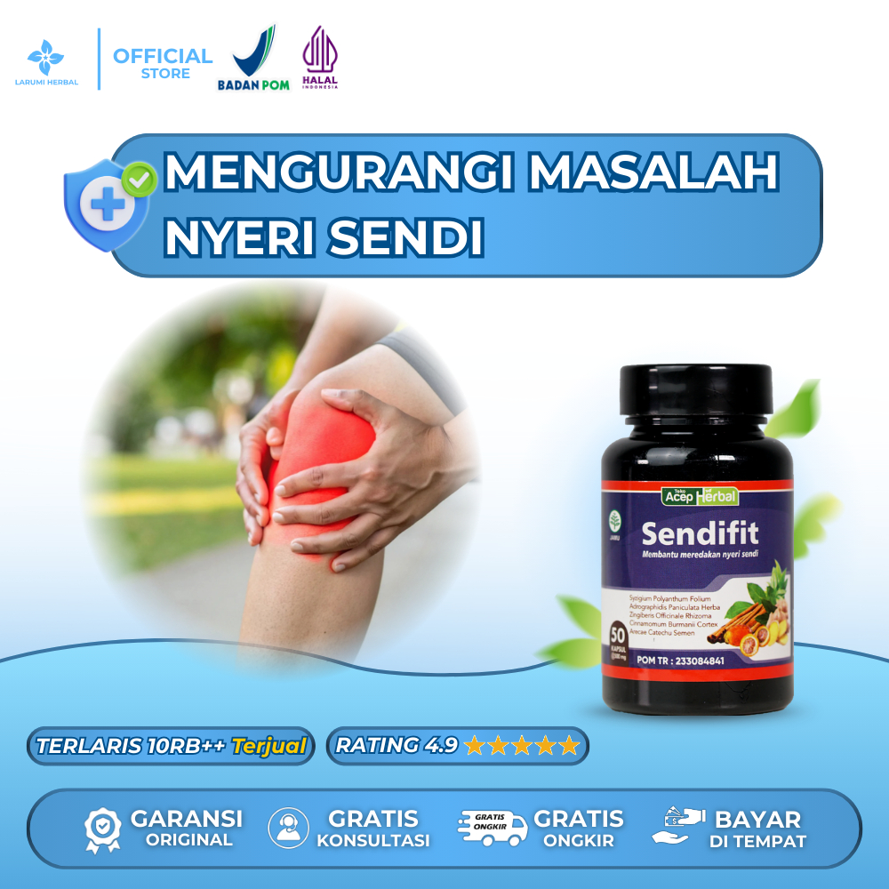 Sendifit Asli Herbal Kapsul Sendifit, Obat Nyeri Sendi Original BPOM Halal Tanpa efek samping