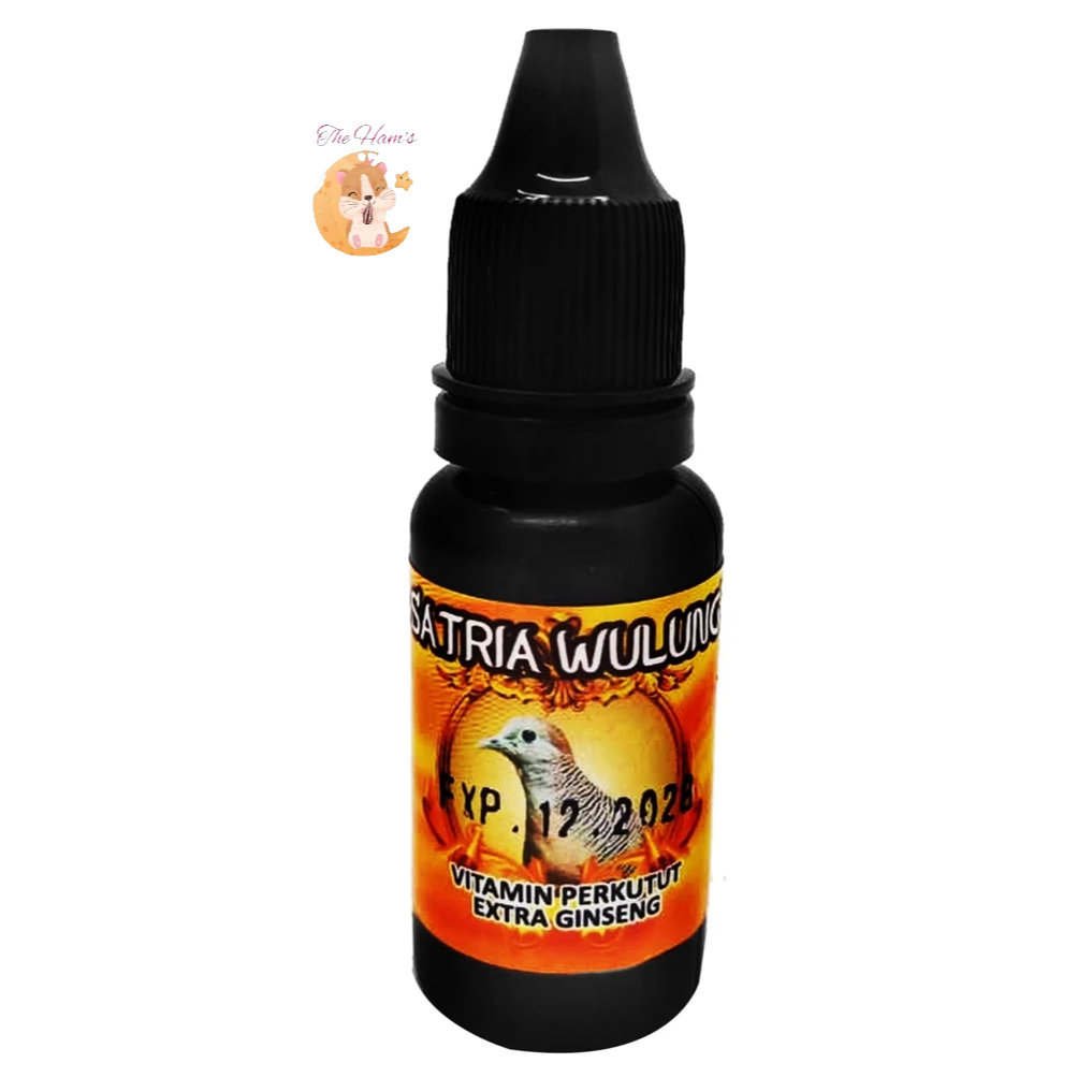 (The Ham's) Vitamin Burung Perkutut Satria Wulung Ginseng Pro 3 Tetes Gacor Manggung Jamu Herbal Sup