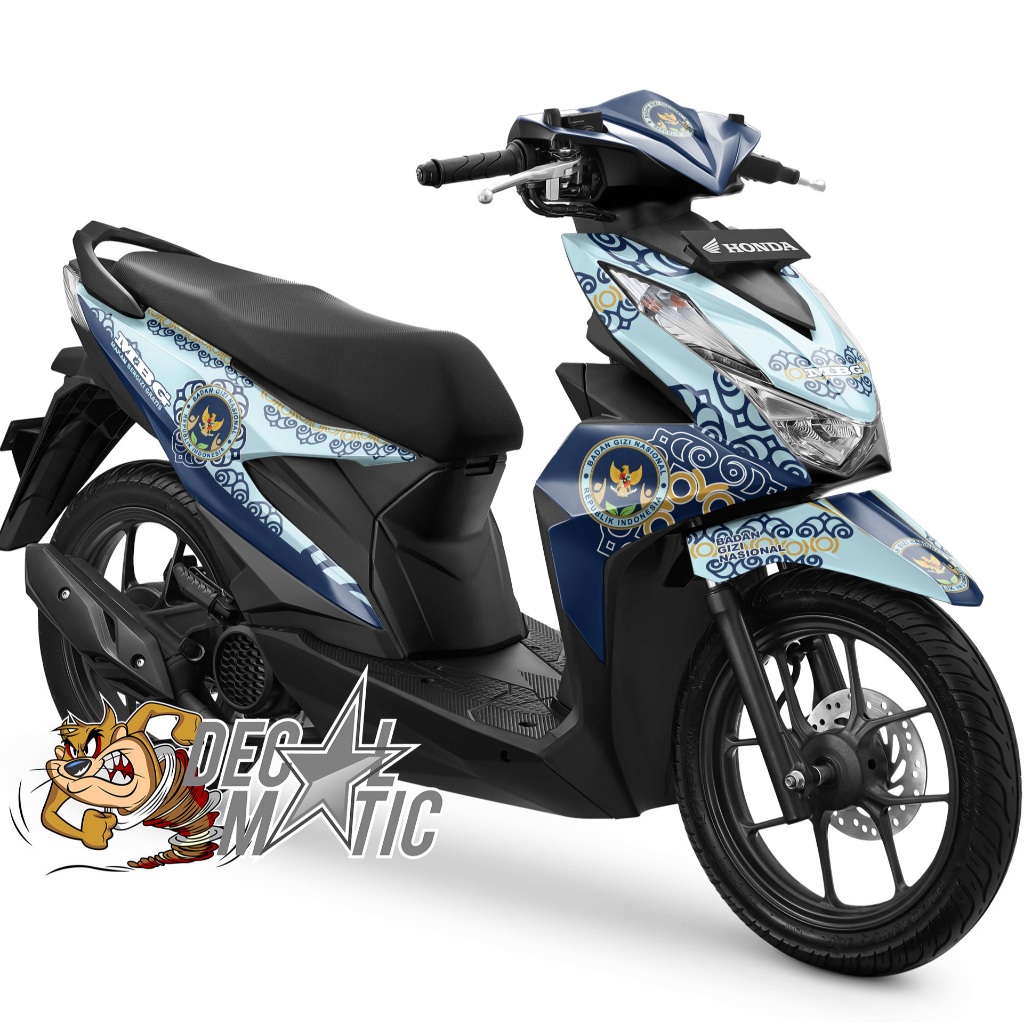 Stiker Decal Beat Full body  Beat Karbu FI POP Deluxe Street 2024 - 2026 MBG - Makan Bergizi Gratis