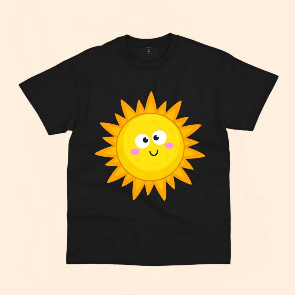 Kaos anak gambar matahari lucu free cetak nama
