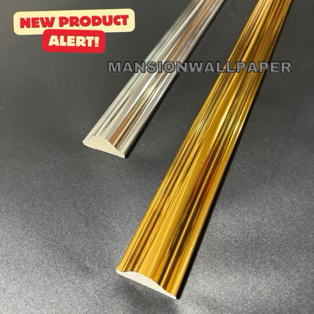 Moulding Profil List Dekorasi Dinding Bingkai Emas Gold Silver Metalik