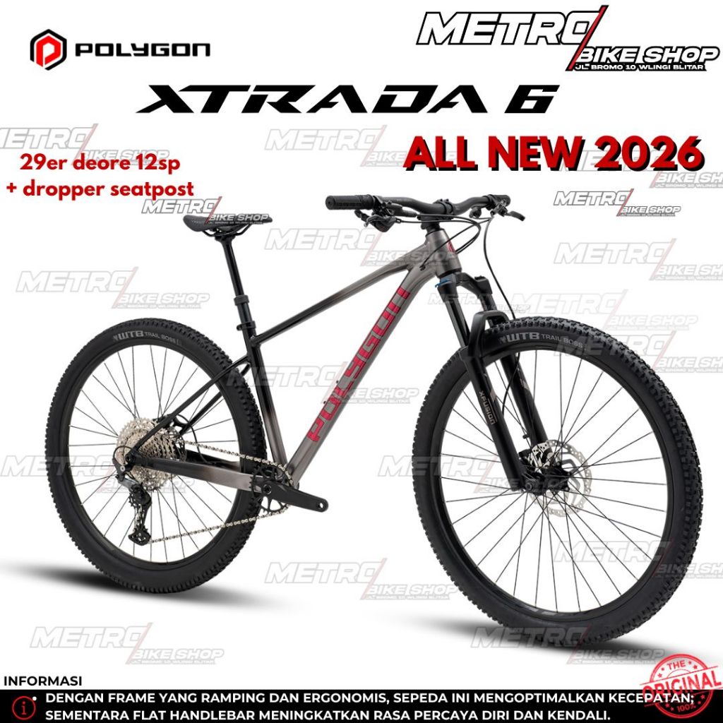Polygon Xtrada 6 ALL NEW 2026 Deore 12sp Sepeda gunung Sepeda MTB Sepeda XC Polygon Xtrada terbaru