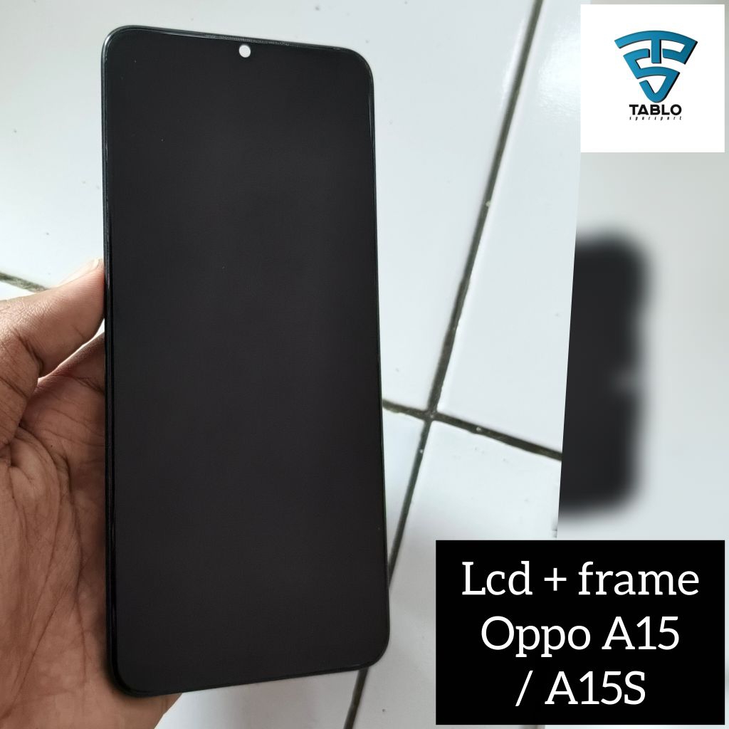 Lcd plus frame Oppo A15 / A15S ori copotan hp