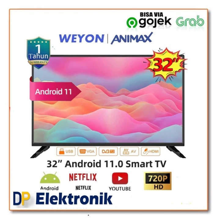 Weyon Animex TV LED 32 inch Full HD Ready Smart TV Televisi