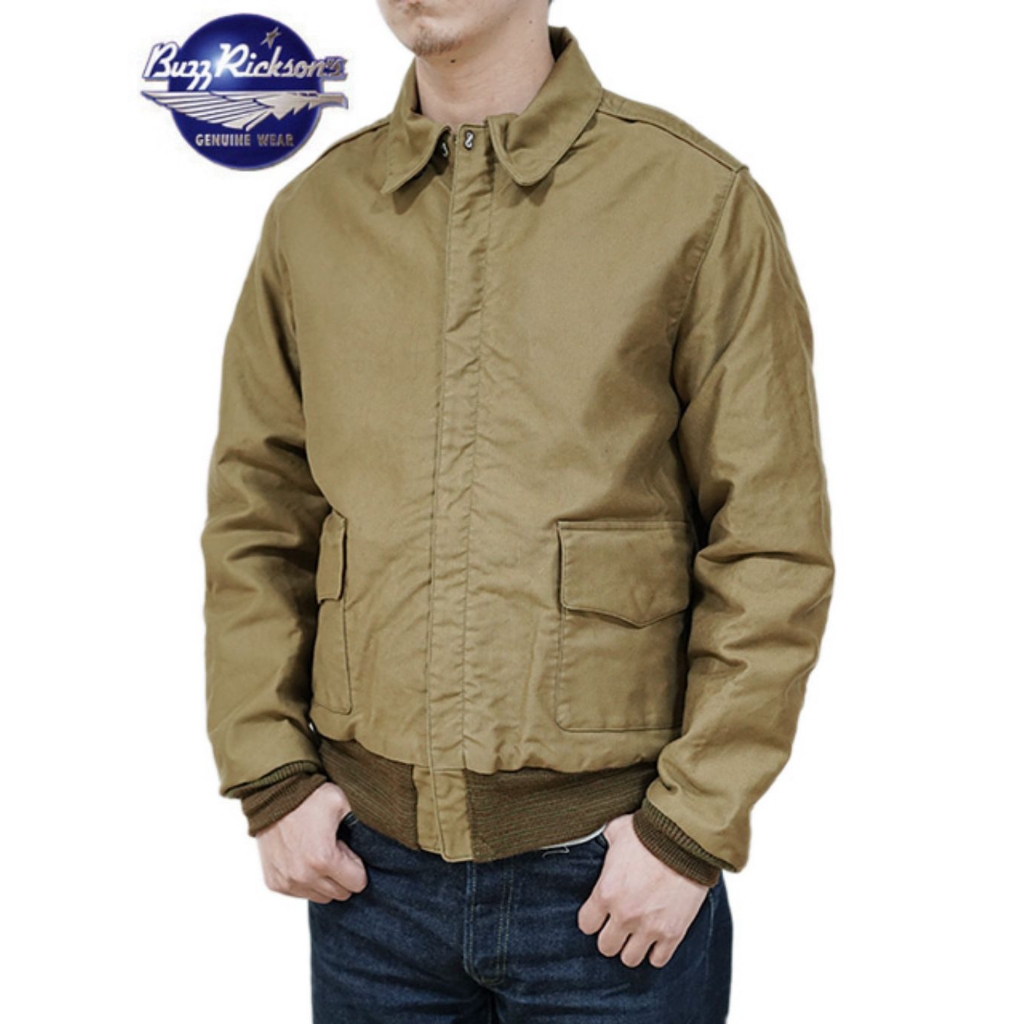 Buzz Rickson's A2 Aviation Jungle Cloth Military Flight Jacket X Jaket Bomber Pilot Nylon Canvas Avi