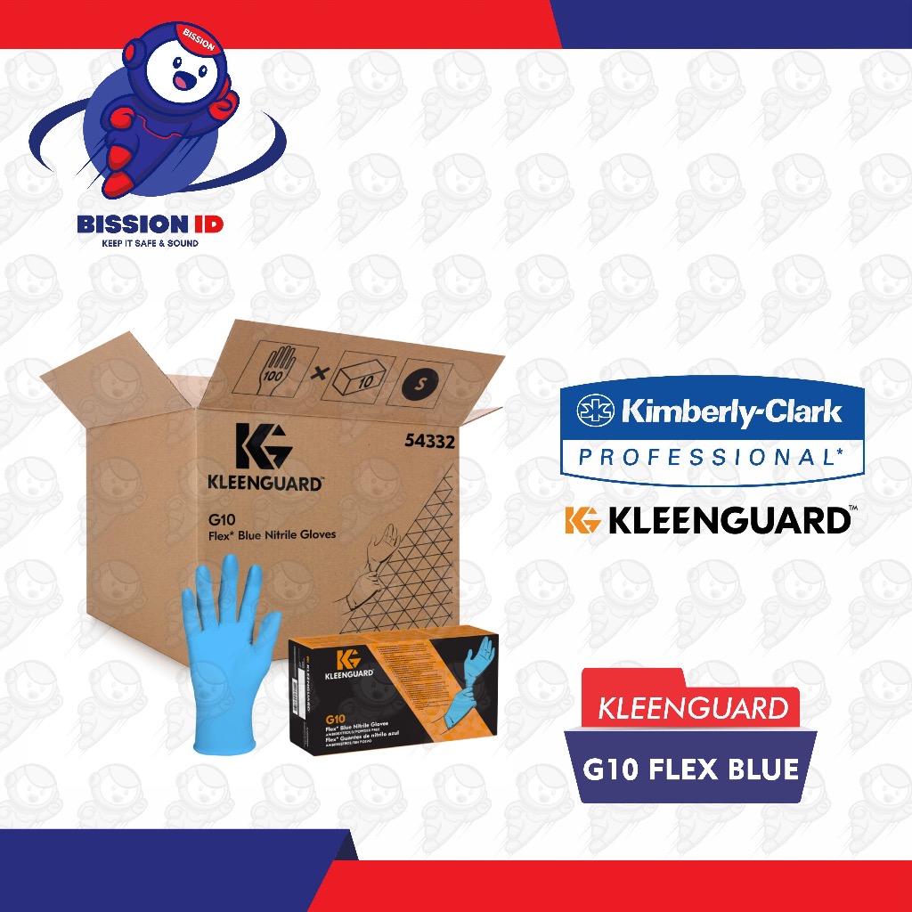 KLEENGUARD* G10 Flex Blue Nitrile Gloves size 9