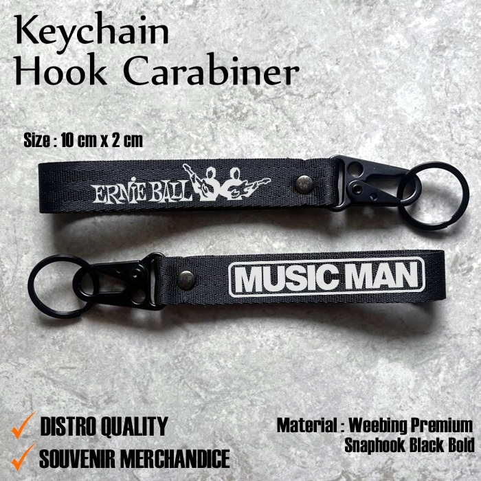 GANTUNGAN KUNCI MUSICMAN - KEYCHAIN BASS MUSICMAN - CARABINER ERNIE BALL - GANTUNGAN KUNCI MUSICMAN 