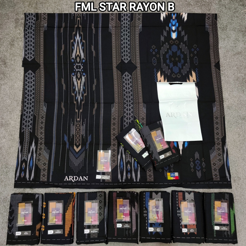 Sarung Ardan Star Rayon Premium grade silver
