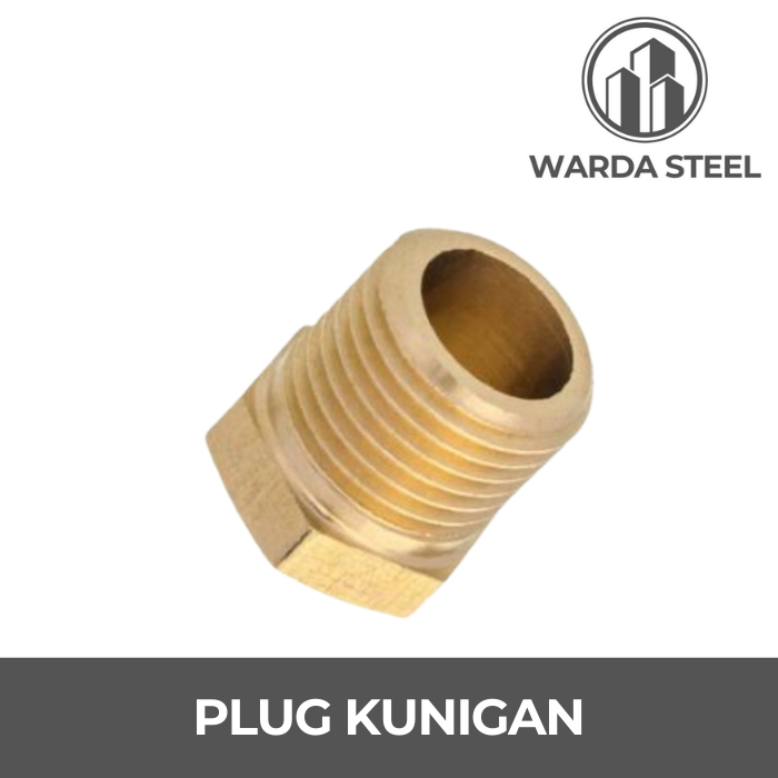 Plug Drat Luar Kuningan - Brass Dop Tutup Male Inch