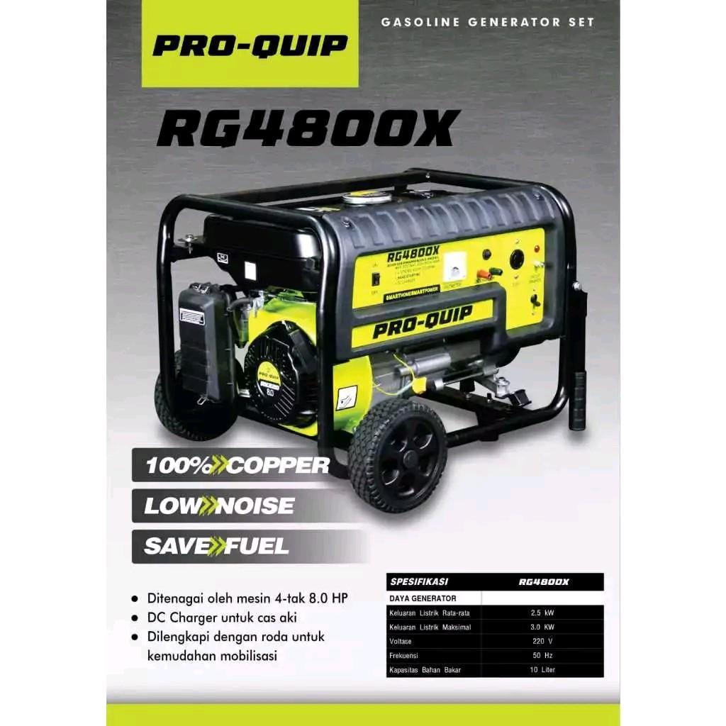 Genset Proquip RG4800XP 2500W Bensin Recoil 3000W 220V 10L Kapasitas Bahan Bakar