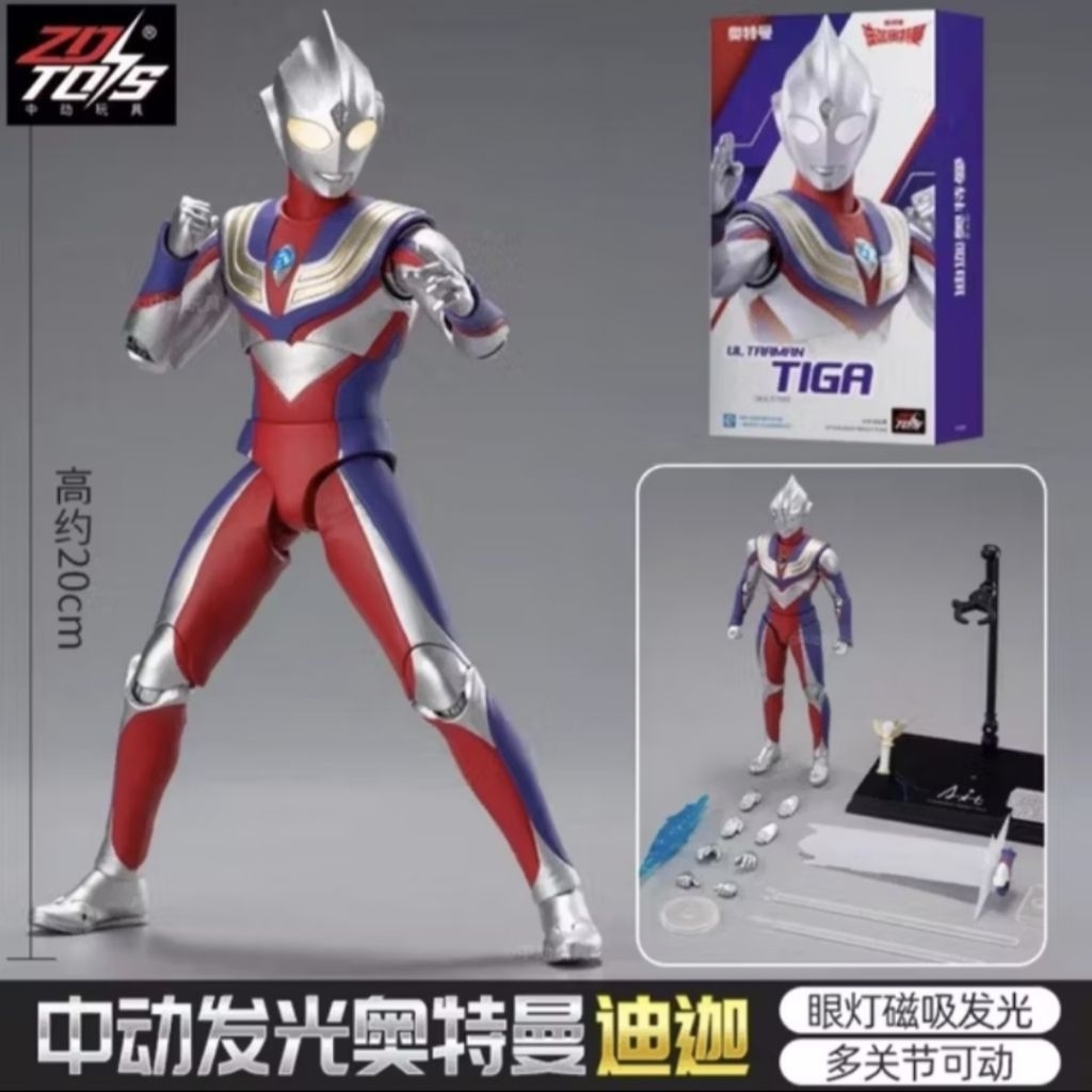 ZD TOYS ULTRAMAN TIGA ACTION FIGURE ORIGINAL