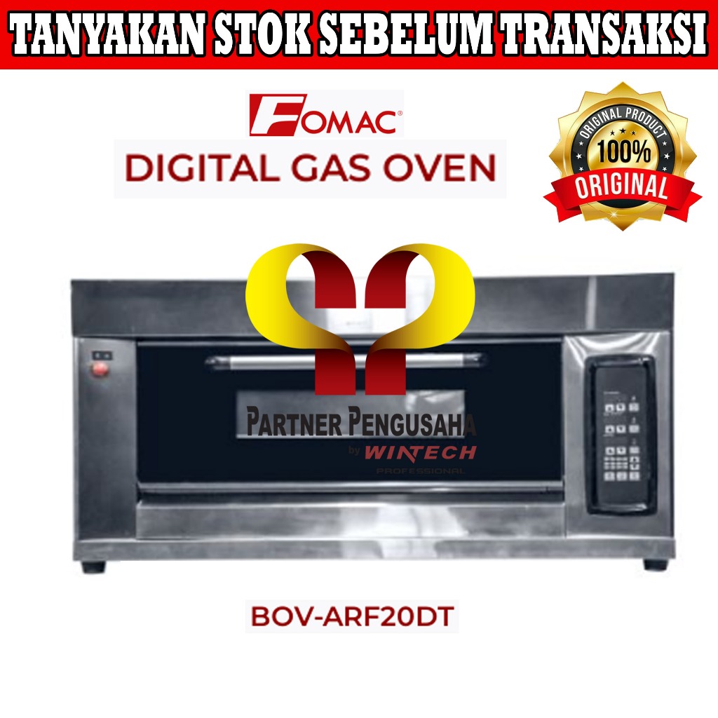 FOMAC BOV-ARF20DT Digital Gas Oven / Oven Pemanggang Roti / Oven 1 Deck 2 Tray