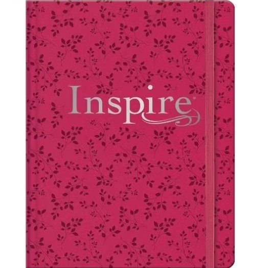 Inspire Bible NLT (Hardcover Leatherlike, Pink Peony, Filament Enabled): The Bible for Coloring & Cr