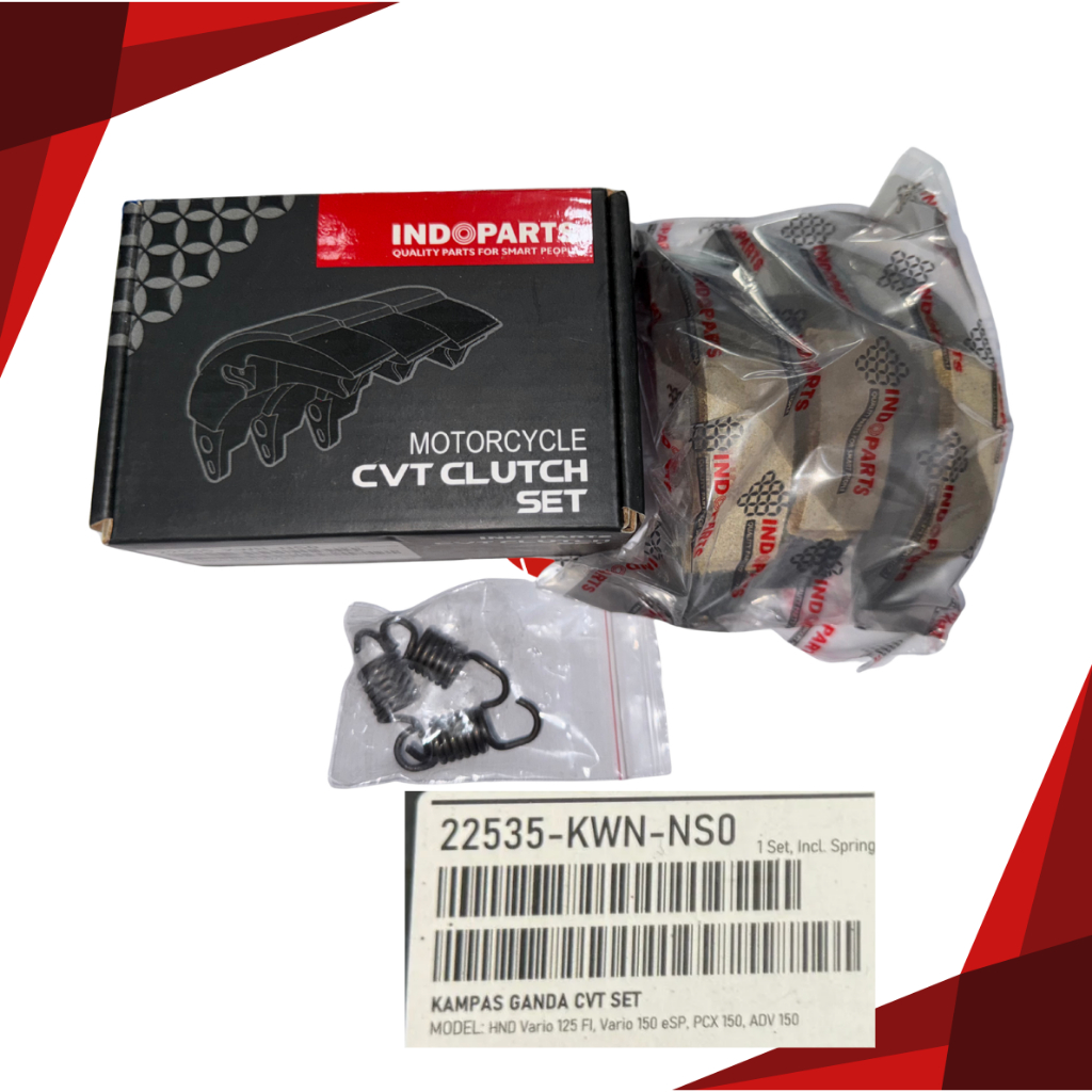 CLUTCH SET INDOPARTS KAMPAS GANDA VARIO 125 FI VARIO 150 ESP PCX 150 ADV 150 BATU GANDA KWN KAMPAS G
